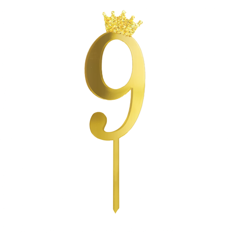 Kakun koriste numero 9 kulta