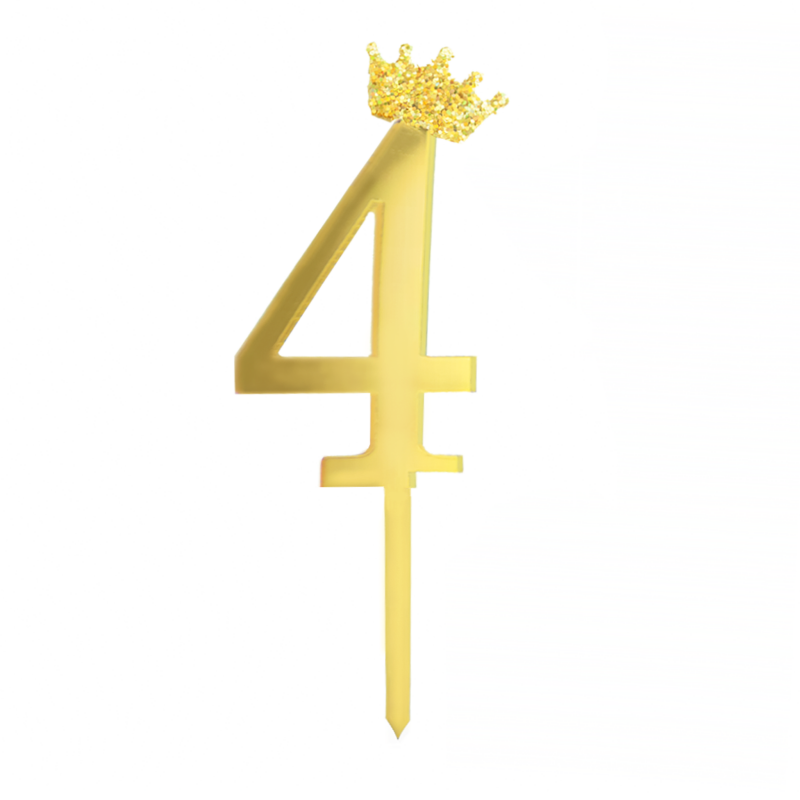 Kakun koriste numero 4 kulta