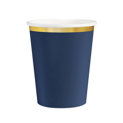 Classic Gold -pahvimukit – tummansininen – 220 ml – 6 kpl