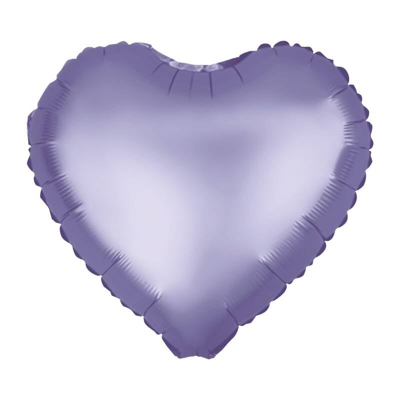 Foliopallo Sydän - matta violetti 45cm