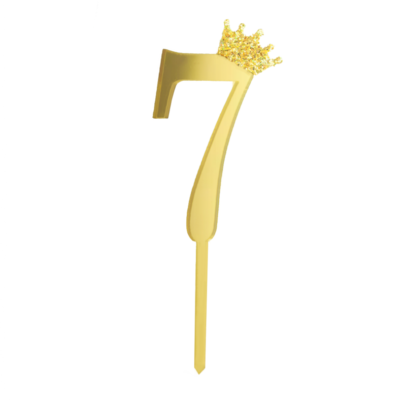 Kakun koriste numero 7 kulta