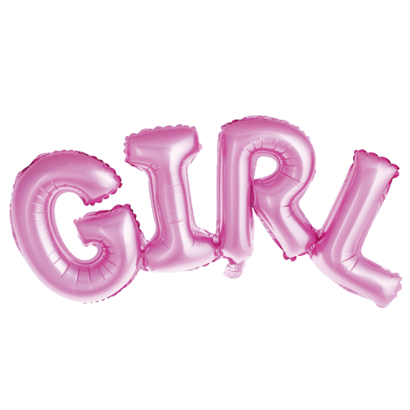 GIRL-folioilmapallo – 107 × 38 cm