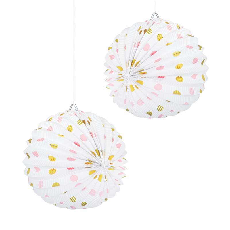 Paperilyhty pilkuilla – 25 cm