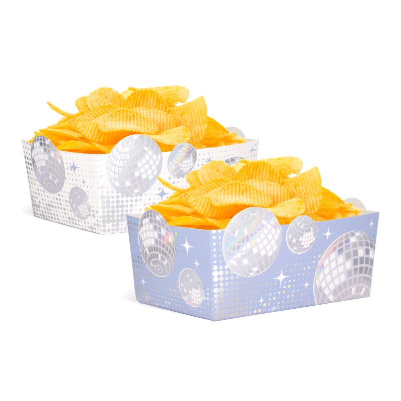 Hopeinen Disco-sipsirasia 15x10cm 3kpl