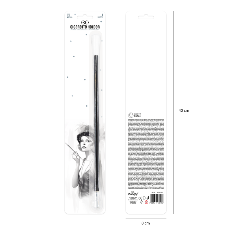 Savukeholkki – musta – 32 cm