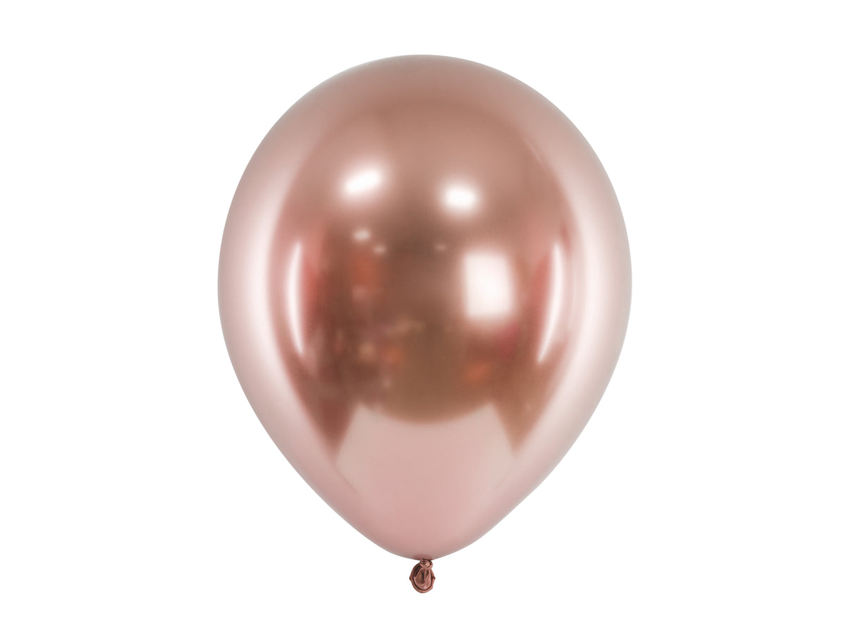 Glossy-ilmapallo – Ruusukulta, 30 cm | Pallopajan irtovalikoima