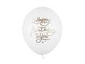 Ilmapallo Happy Birthday To You – Valkoinen/kulta, 30 cm | Pallopajan irtovalikoima