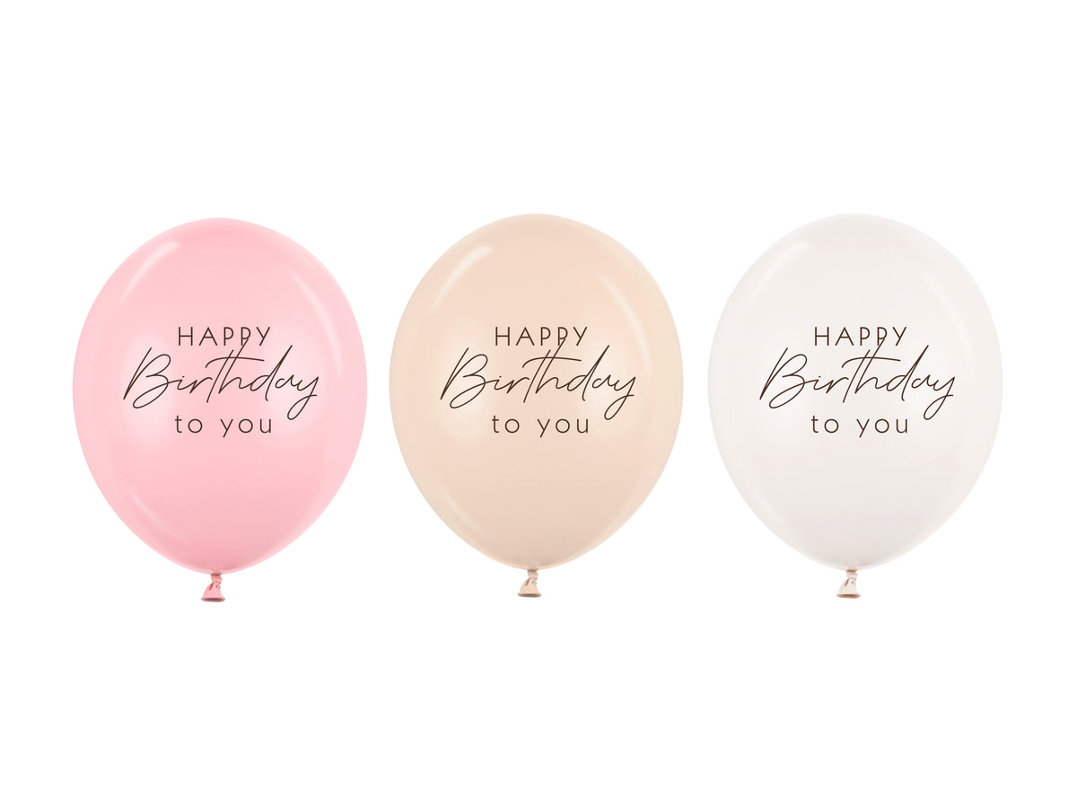 Ilmapallo Happy Birthday – Pinkki värilajitelma, 30 cm | Pallopajan irtovalikoima