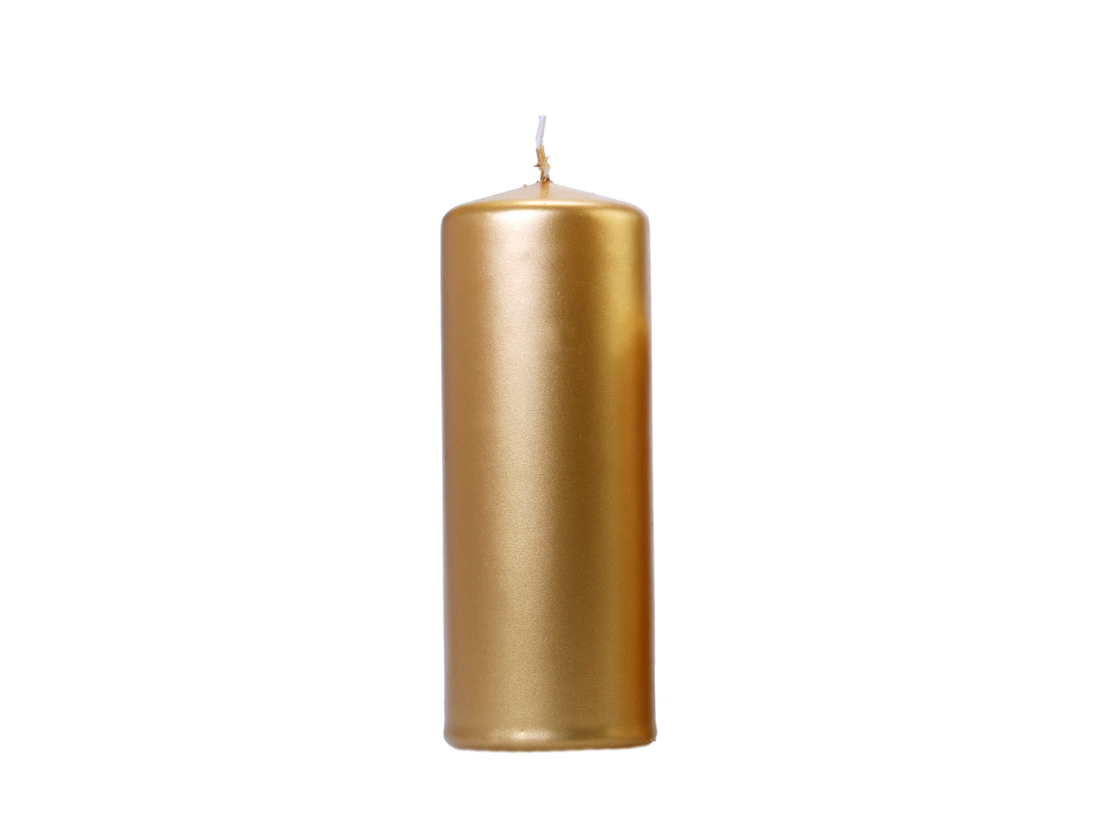 Pöytäkynttilä – Metallinhohtoinen kulta, 15 × 6 cm - 1 kpl