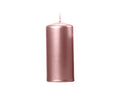 Pöytäkynttilä – Metallinhohtoinen ruusukulta, 12 × 6 cm - 1 kpl