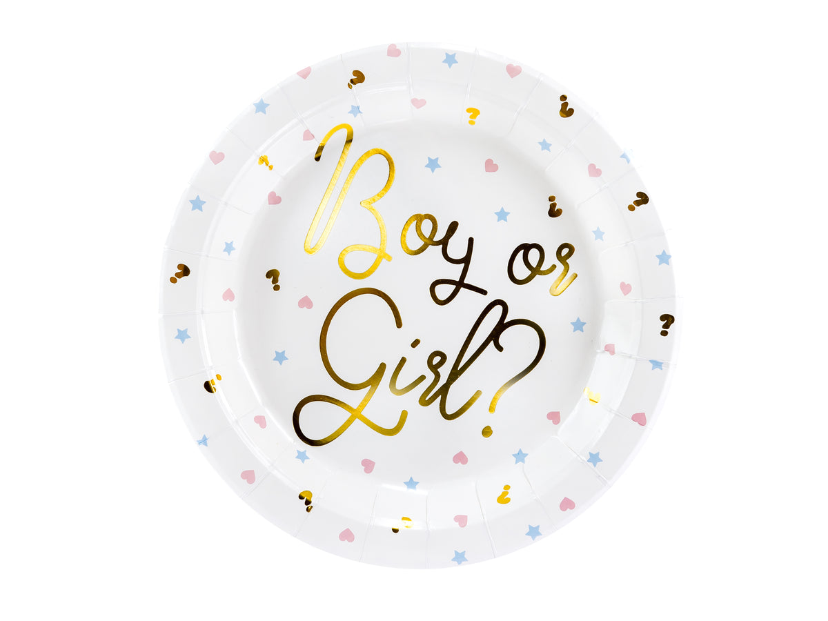 Paperilautaset Boy or Girl –  23 cm, 6 kpl