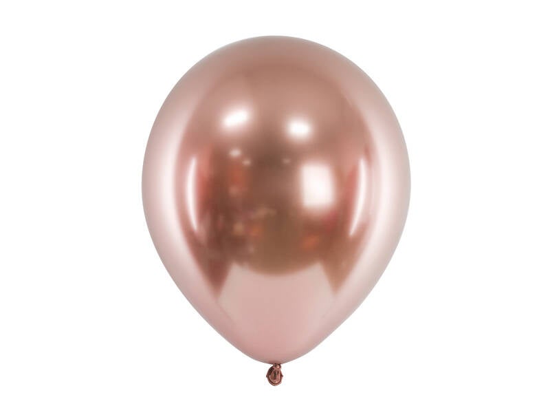 Glossy-ilmapallot – Ruusukulta – 30 cm – 10 kpl
