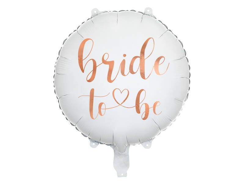 Foliopallo ”Bride to Be” – 45 cm – valkoinen