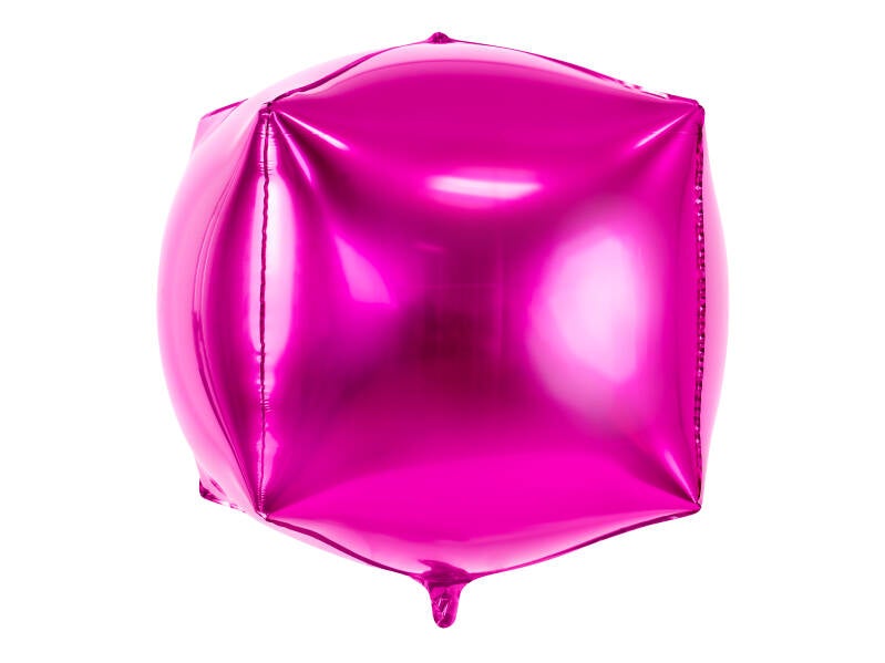 Foliopallo Kuutio – 35 × 35 × 35 cm – tummanpinkki
