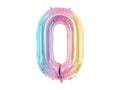 Numerofoliopallo ”0” – 86 cm – pastellisateenkaari