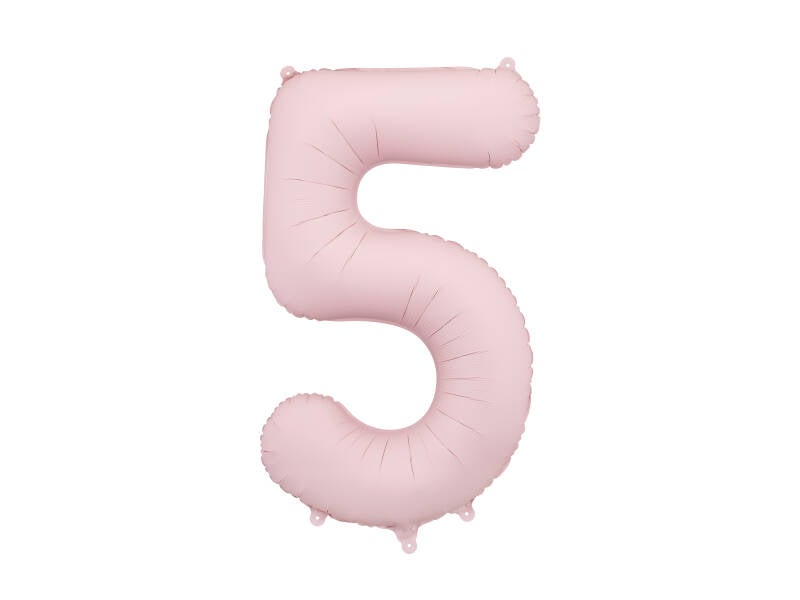 Numerofoliopallo ”5” – 86 cm – vaaleanpunainen
