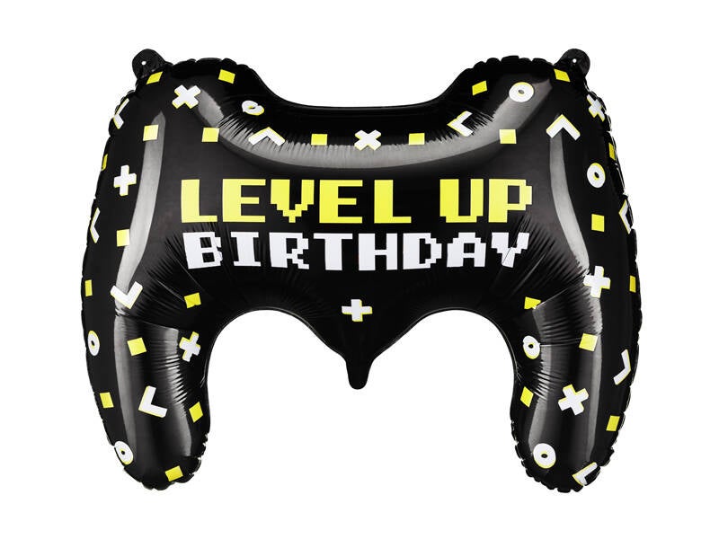 Folioilmapallo Peliohjain – Level Up Birthday – 60 × 45 cm