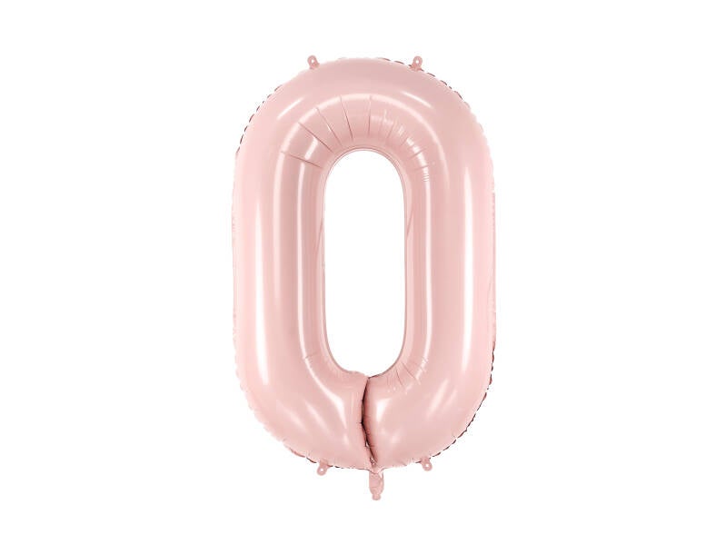 Numerofoliopallo ”0” – 72 cm – vaaleanpunainen