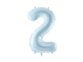 Numerofoliopallo ”2” – 72 cm – vaaleansininen