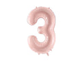 Numerofoliopallo ”3” – 72 cm – vaaleanpunainen