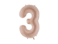 Numerofoliopallo ”3” – 72 cm – tumma beige