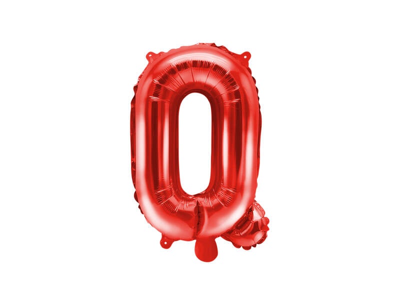 Foliopallo Kirjain Q – punainen – 35 cm