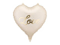 Foliopallo Sydän Love – 45 cm – beige/kulta