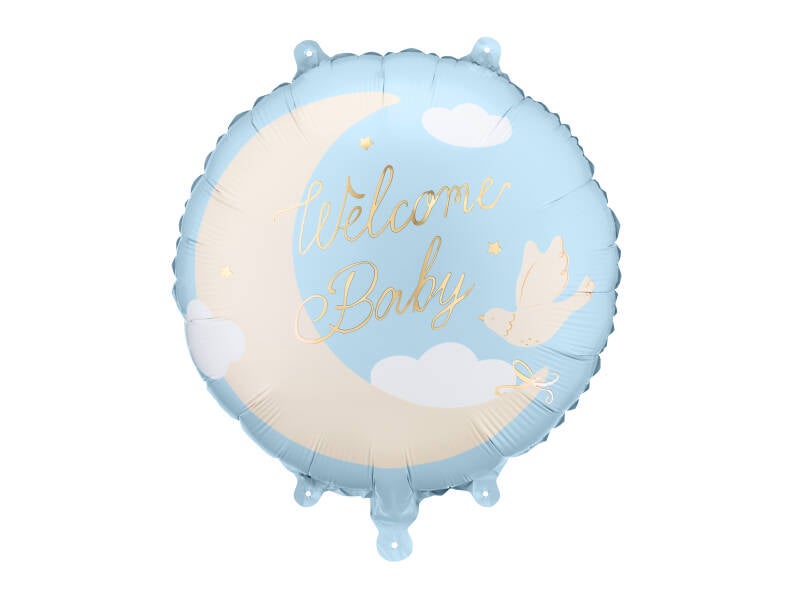 Foliopallo Welcome Baby – eri värejä – 35 x 35 cm