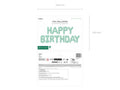 Foliopallo Happy Birthday – Vaaleanvihreä – 340 x 35 cm