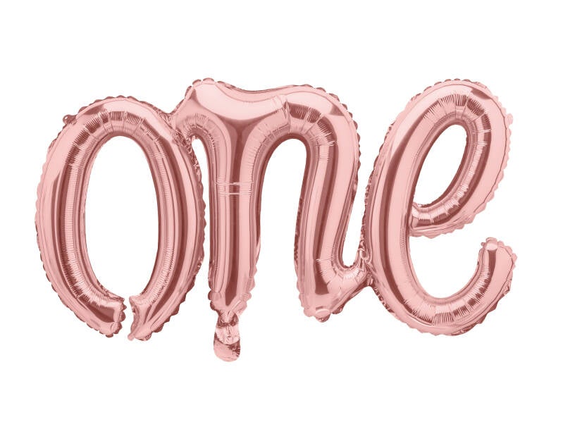 Foliopallo ”One” – 66 × 37 cm – ruusukulta
