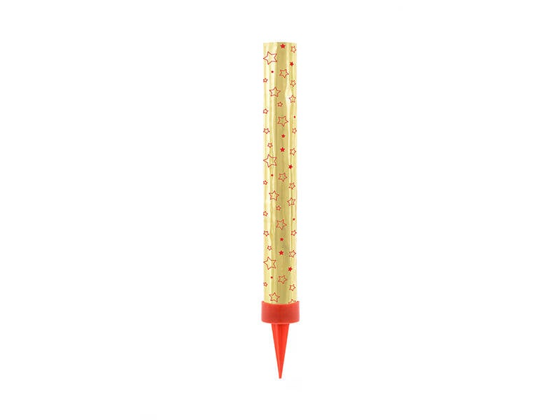 Suihkukynttilät – Kulta/tähdet – 12 cm – 4 kpl