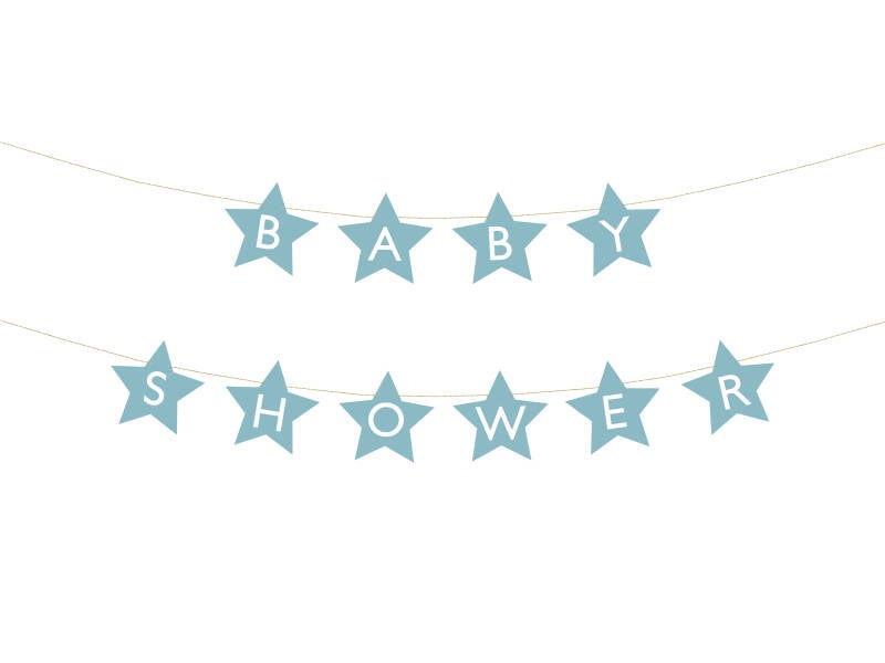 Baby Shower -viiri – vaaleansininen – 290 × 16 – 5 cm