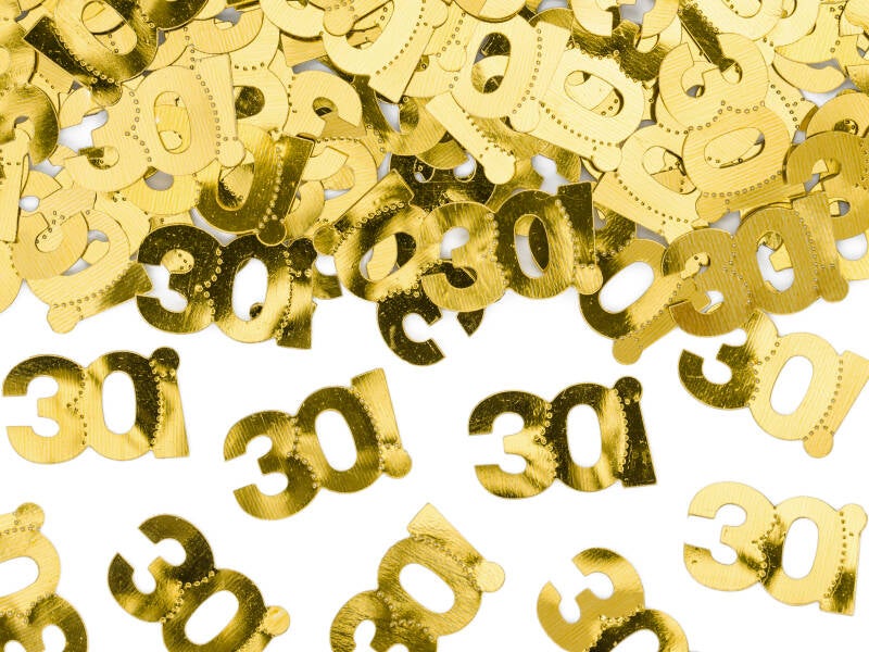 Metallikonfetti 30 vuotta kulta 15 g