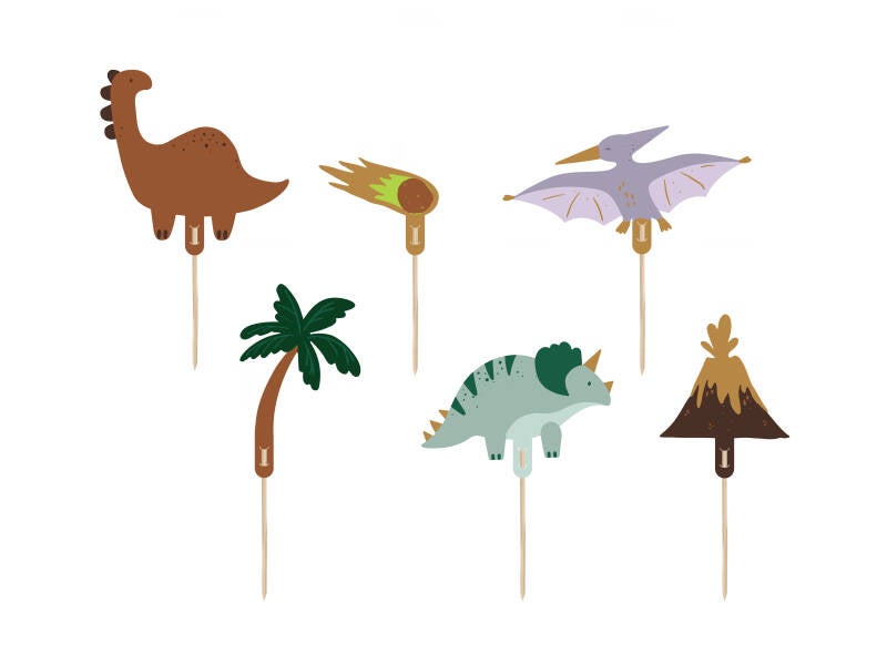 Kakkukoriste Dinosaurs – 8–12 cm – värilajitelma