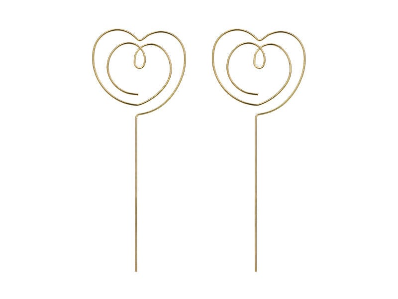 Sydänkoristeet – Kulta – 12 × 4 – 5 cm – 2 kpl