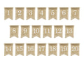 Juuttiset pöytänumerot – valkoinen – 7 x 10 – 5 cm