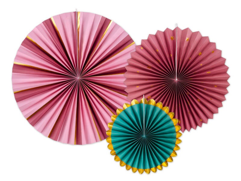 Koristeviuhkat – viininpunainen – 26–43 cm