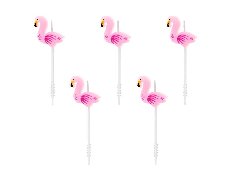 Syntymäpäiväkynttilät Flamingo – vaaleanpunainen – 3 cm