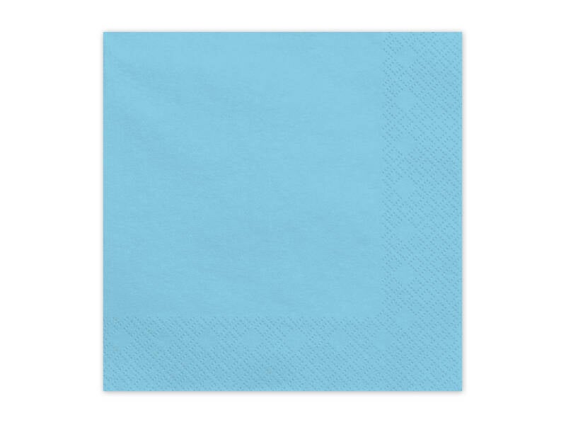 Paperiservetit – Vaaleansininen – 33 × 33 cm – 20 kpl