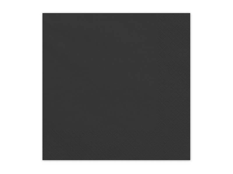 Paperiservetit – Musta – 33 × 33 cm – 20 kpl