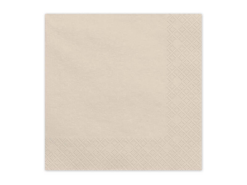 Paperiservetit – Beige – 33 × 33 cm – 20 kpl