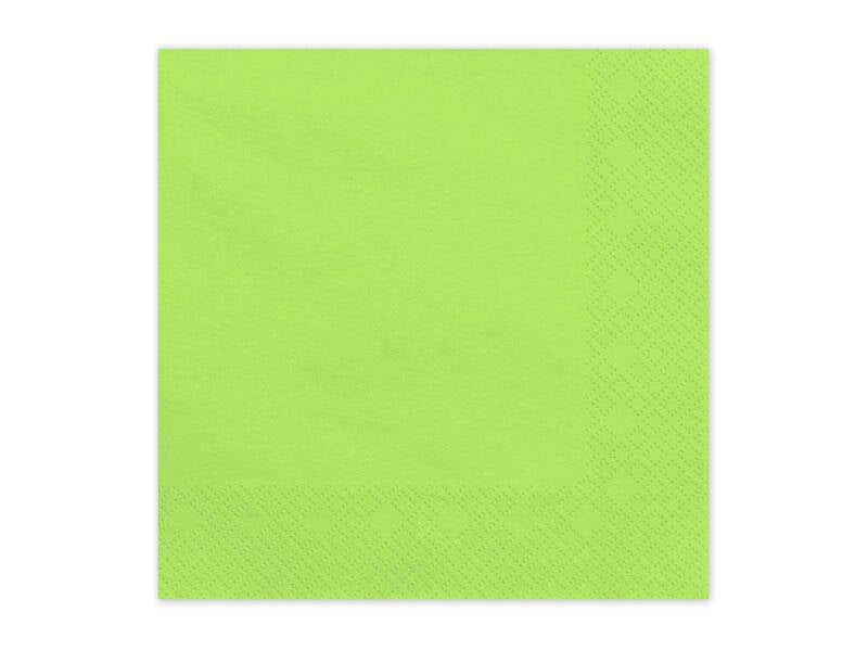 Paperiservetit – Vaaleanvihreä – 33 × 33 cm – 20 kpl