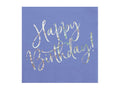 Paperiservetit Happy Birthday – holografinen – 33 × 33 cm – 20 kpl