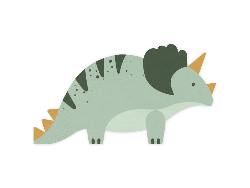 Lautasliinat Triceratops – 18 x 10 cm – värilajitelma
