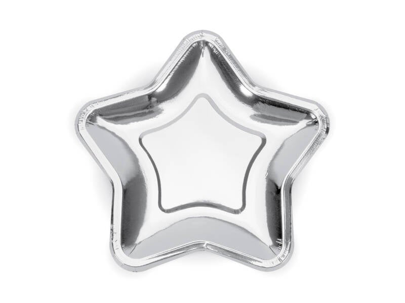 Tähtilautaset hopea 23 cm – 6 kpl