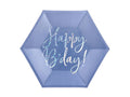 Lautaset Happy B'day! tummansininen 20 cm – 6 kpl