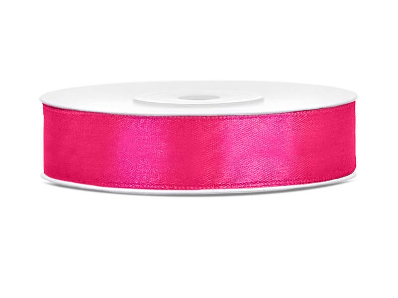 Satiininauha – Tummanpinkki – 12 mm × 25 m