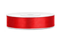 Satiininauha – Punainen – 12 mm × 25 m