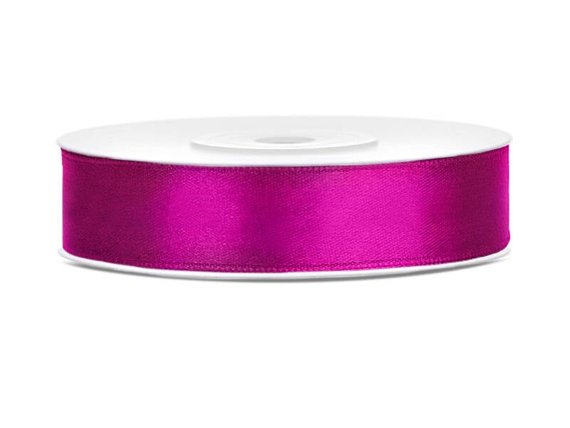 Satiininauha – Fuksia – 12 mm × 25 m