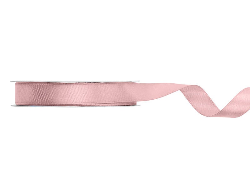 Satiininauha – Vaalea dustyrose – 12 mm × 25 m